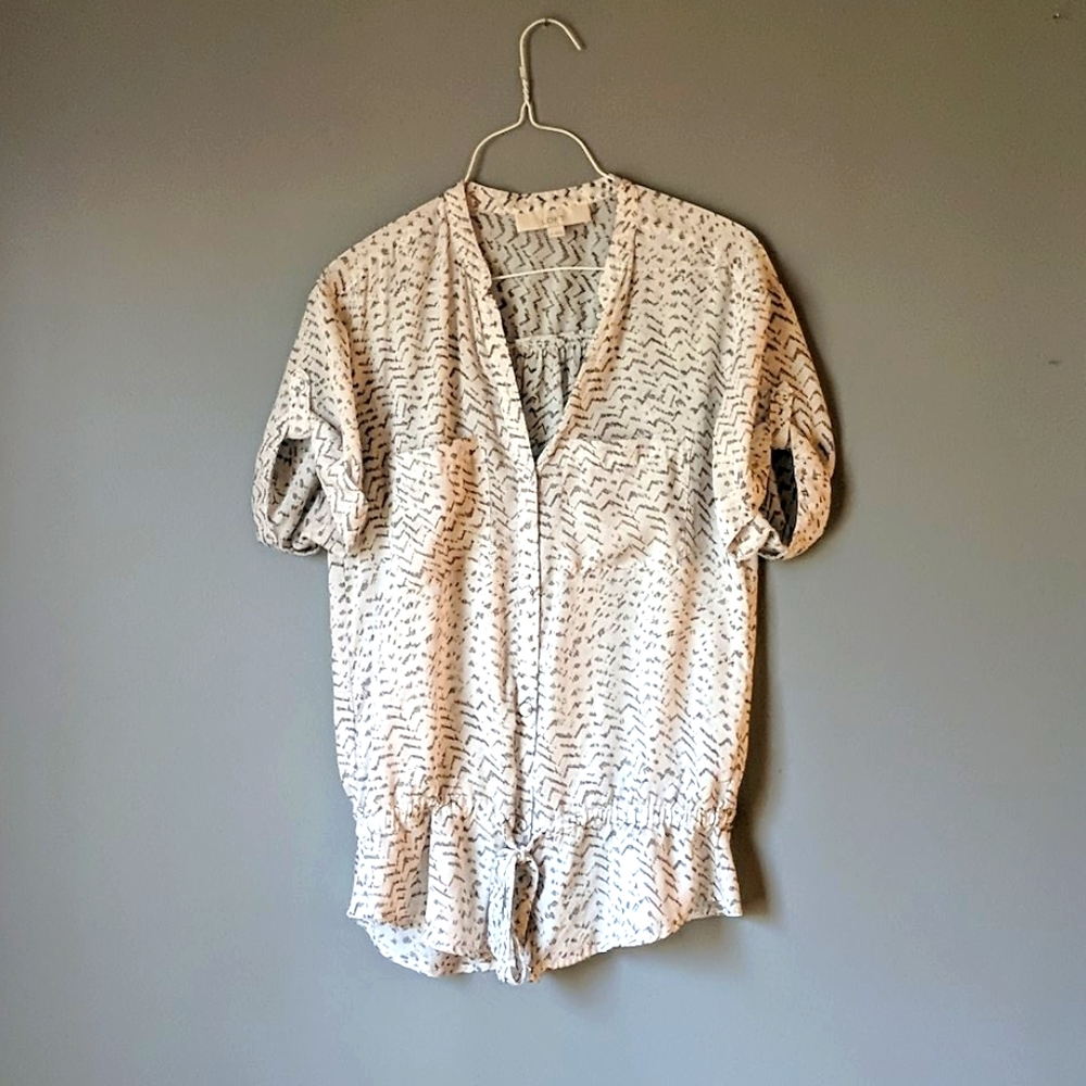 Black and Gray Shear Top